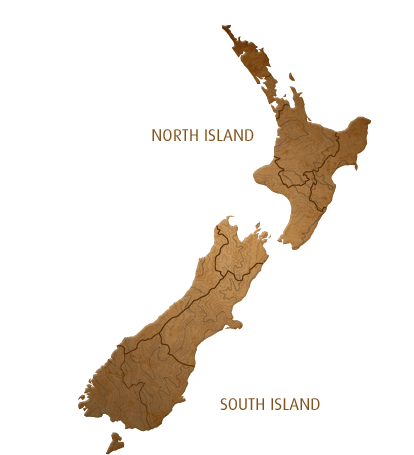 Regional map of New Zealand