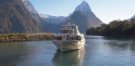 Boat cruise on Milford Sound.