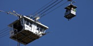 Cable car journey out to the Nevis Bungy jump pod.