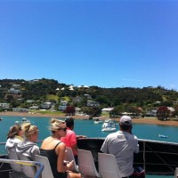 Enjoying a boat cruise in the Bay of Islands with Explore NZ