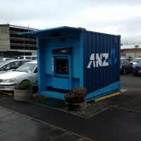 Only in Christchurch - a container ATM machine