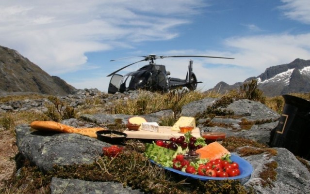 Helicopter Flight - Picnic On A Peak