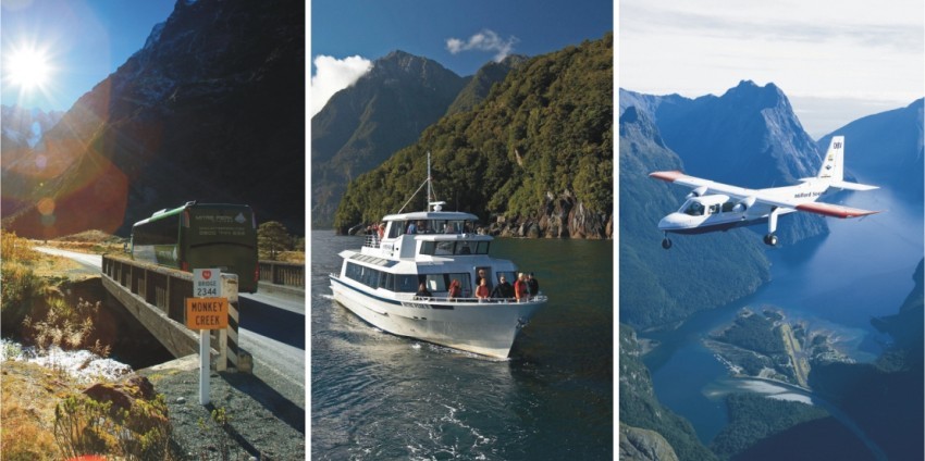 milford sound coach cruise fly